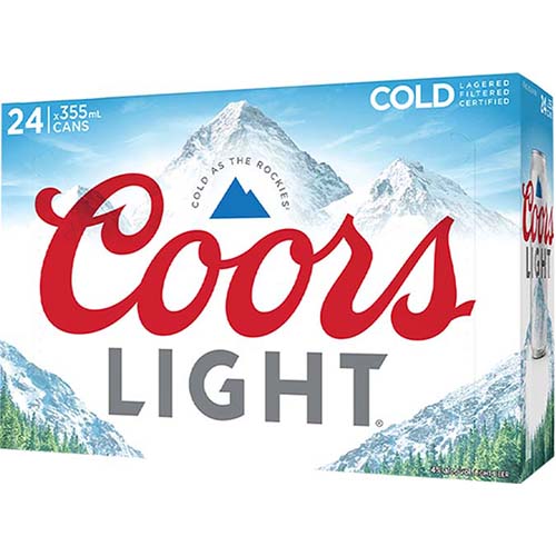 Coors Light Lager 24pk Super Value Liquor