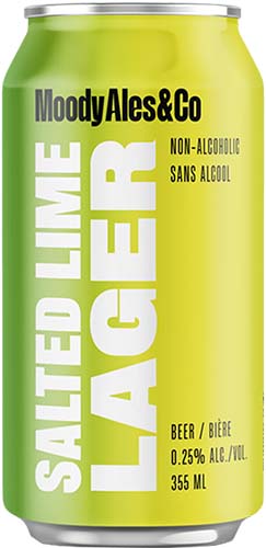 Moody Salted Lime Lager Non-alco 4c