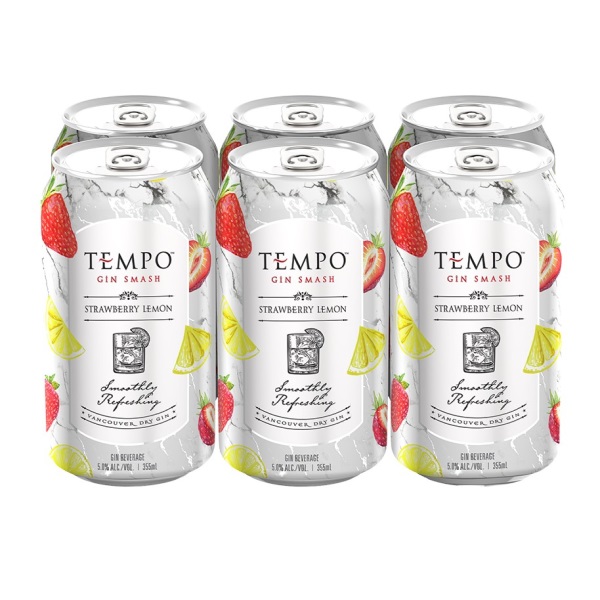 Tempo Gin Strawberry Lemon 6c