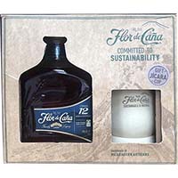 Flor De Cana 12 Year Old Glass Gift Pk