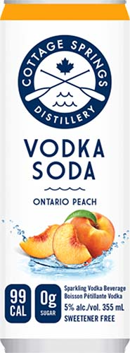 Cottage Springs Vodka Soda Peach