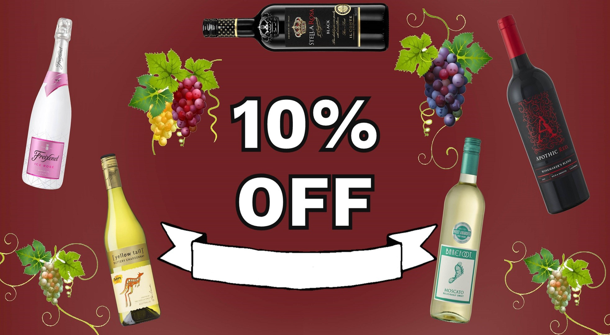 10% OFF $100 OR MORE SPENT ON WINE