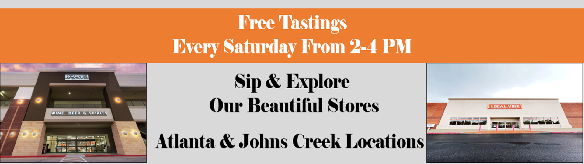 Free tastings every Saturday from 2-4 PM