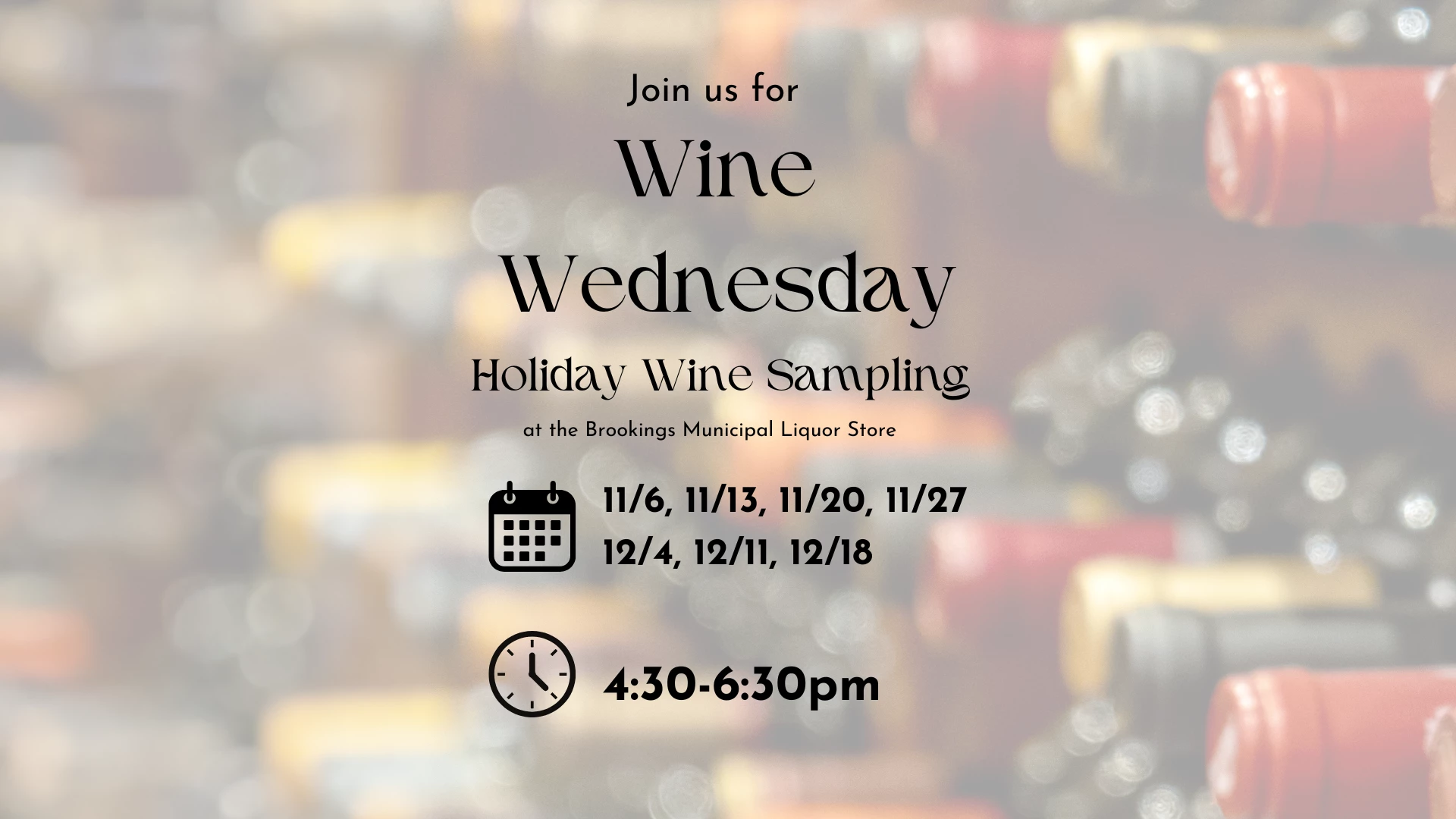 Wine Wednesday Holiday Wine Sampling 2024