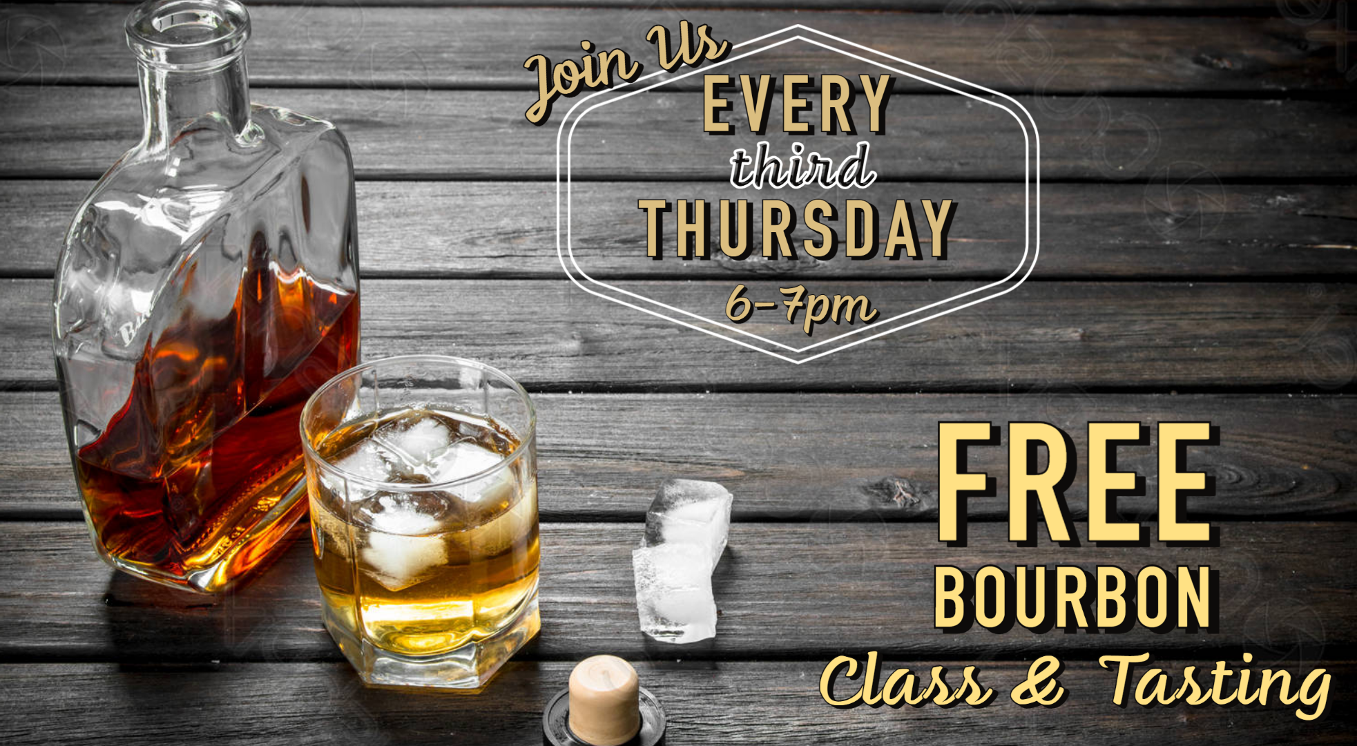 Every 3rd Thursday Bourbon Class & Tasting