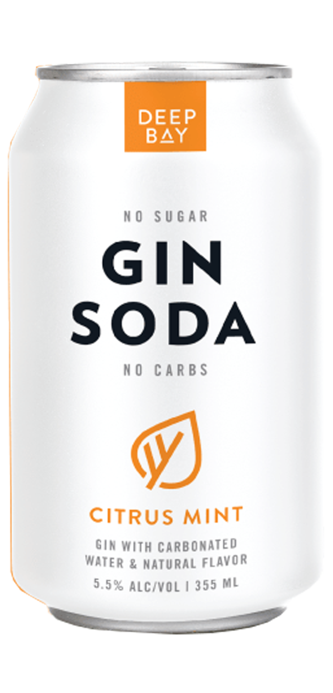 Buy Deep Bay Gin Soda Citrus Mint 6pk Can Online Craft Beer Delivery Service Main Beer Delivered By Bottlerover Com