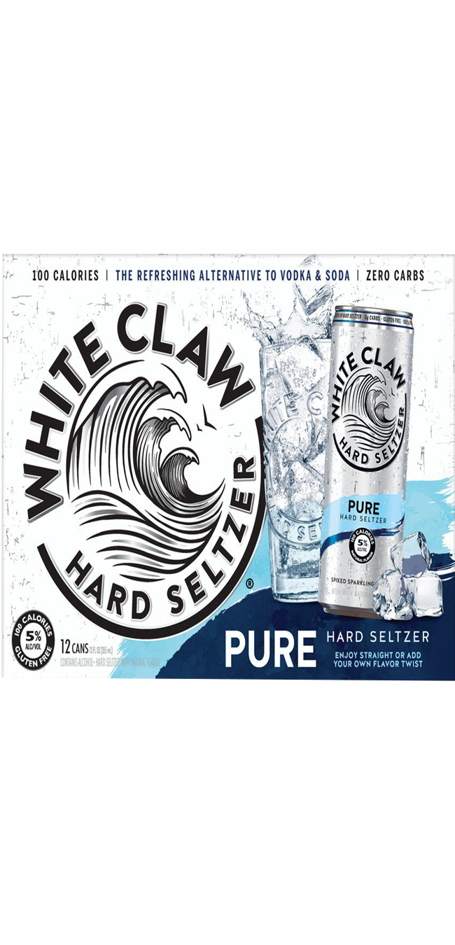 Buy White Claw Hard Seltzer Pure Online Hard Seltzer Delivery Service Main Beer Delivered By Bottlerover Com