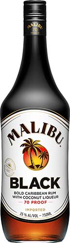 Malibu Black Coconut Rum 750ml