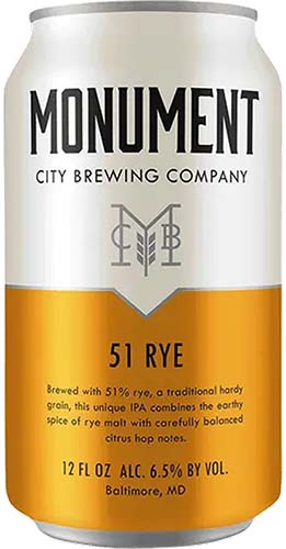 Monument City 51 Rye 6/24 Pk/can