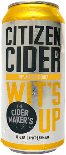 Citizen Cider Wit's Up Belgian Wit Style Cider 4pk Can