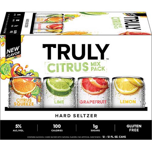 Truly Hard Seltzer Citrus Mix Pack 12 Fl Oz 12 Bottles