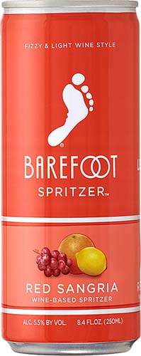 Barefoot Spritzer Sangria Red Wine 4 Single Serve 250ml Cans