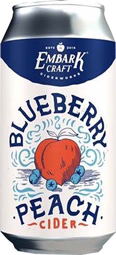 Embark Craft Blueberry Peach Cider 4pk Can