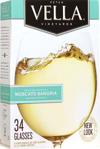 Peter Vella Moscato Sangria White Box Wine 5l