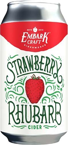 Embark Craft Strawberry Rhubarb Cider 4pk Can