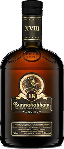 Bunnahabhain 18 Year Old Single Malt Scotch Whiskey