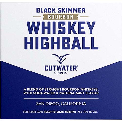 Cutwater Spirits Black Skimmer Bourbon Whiskey Highball