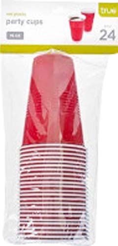 Red Plastic Beer Cups 24 Count