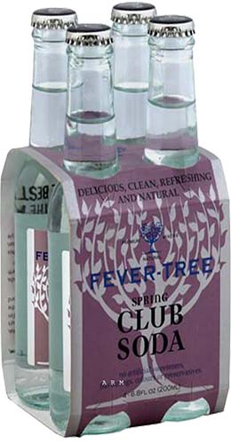 Fever Tree Club Soda 200ml 4pk