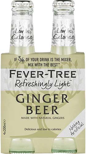 Fever Tree Light Ginger Beer 4pk Btl