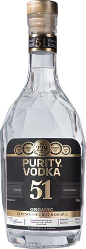 Purity Connoisseur 51 Reserve Organic Vodka
