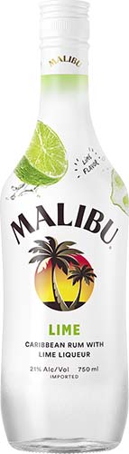 Malibu Flavored Caribbean Rum With Lime Liqueur