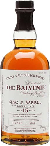 Balvenie Single Barrel 15 Year Single Malt Scotch 750ml