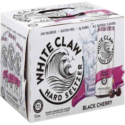 White Claw Hard Seltzer Black Cherry 12pk Can