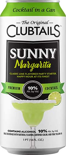 Clubtails Sunny Margarita Cocktail Can