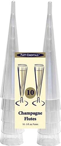 Plastic Champagne Flutes 10 Pack