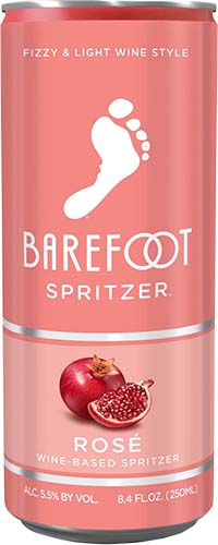Barefoot Spritzer Rose Wine 1 Single Serve 250ml Can