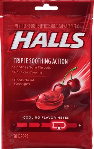 Halls Cough Drop Cherry