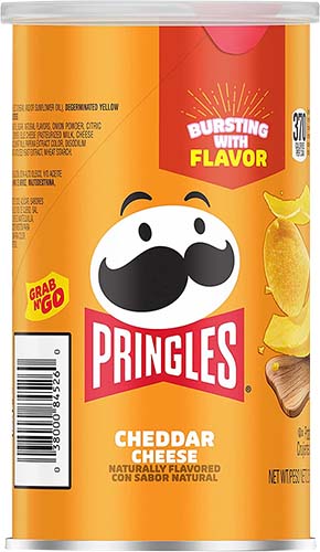 Pringles Cheddar Cheese Flavored Potato Crisps 2.5 Oz