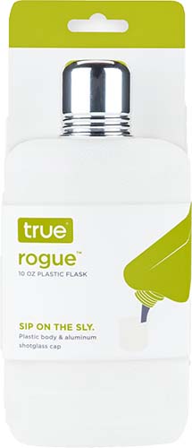 True Rogue 10 Oz White  Plastic Flask