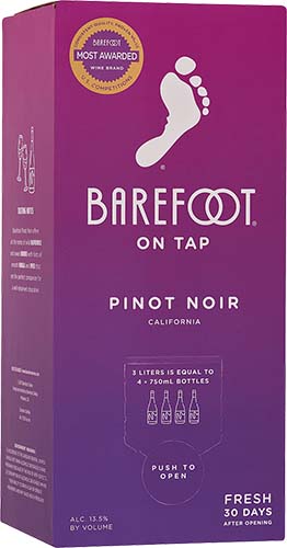 Barefoot On Tap Pinot Noir (3l)