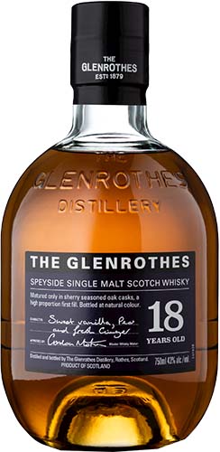 The Glenrothes 18 Year Old Single Malt Scotch Whiskey