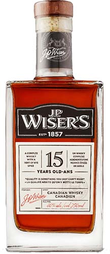 J.p. Wiser's 15 Year Old Canadian Whiskey
