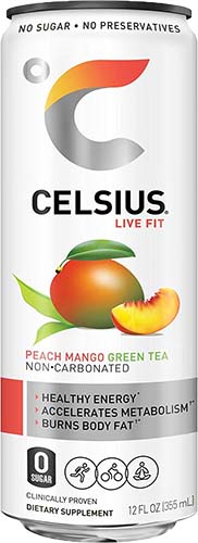 Celsius Peach Mango Non Carb 12oz