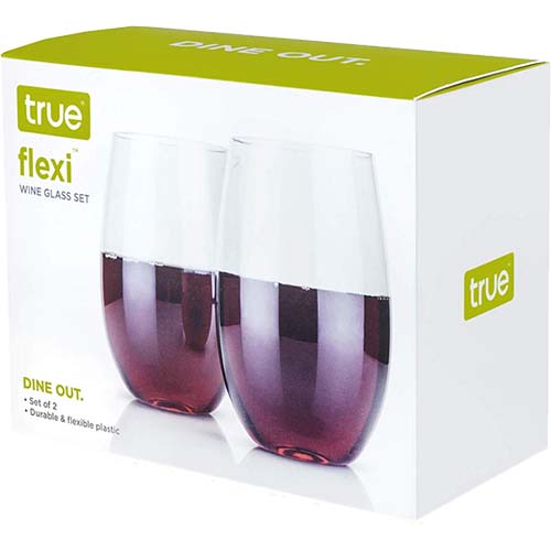 True Stemless Wine Glass Flexi 2 Pk