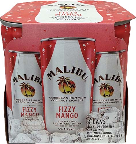 Malibu Cocktail Fizzy Mango Cans
