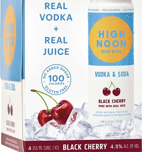 High Noon Black Cherry Vodka Hard Seltzer