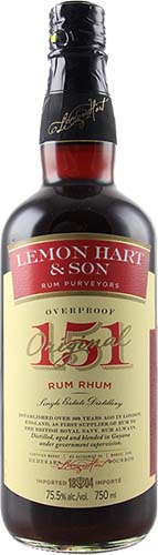 Lemon Hart                     Overproof 151 Rhum