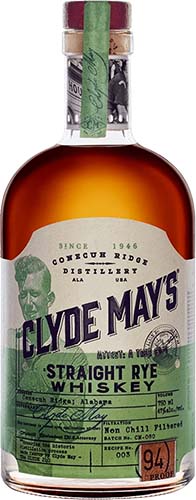 Clyde Mays 94 Proof Straight Rye Whiskey 750ml