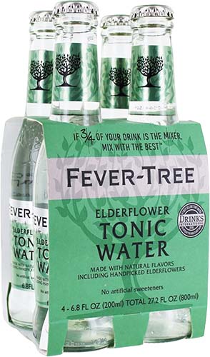 Fever Tree Elderflower Tonic Water 4 Pk Btls