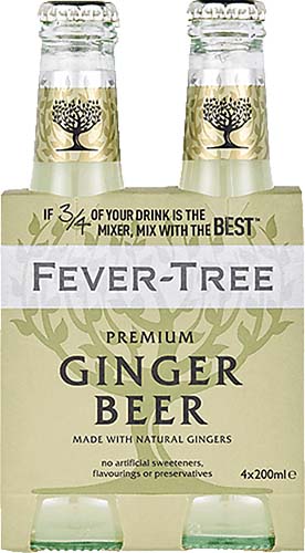Fever Tree Light Ginger Beer 4 Pk Btls