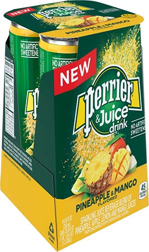 Perrier & Juice Mango Pineapple 4pk 250ml