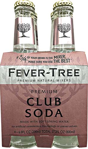 Fever Tree Club Soda 4 Pk Btl