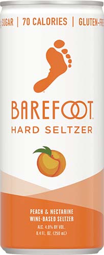 Barefoot Wine Hard Seltzer Peach & Nectarine 250ml Cans