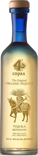 4 Copas Organic Tequila Reposado 750ml