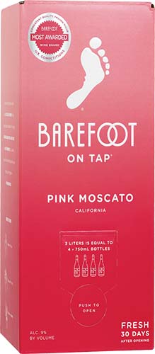 Barefoot On Tap Pink Moscato (3l)